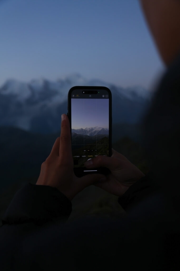 Lever de soleil face au Mont-Blanc